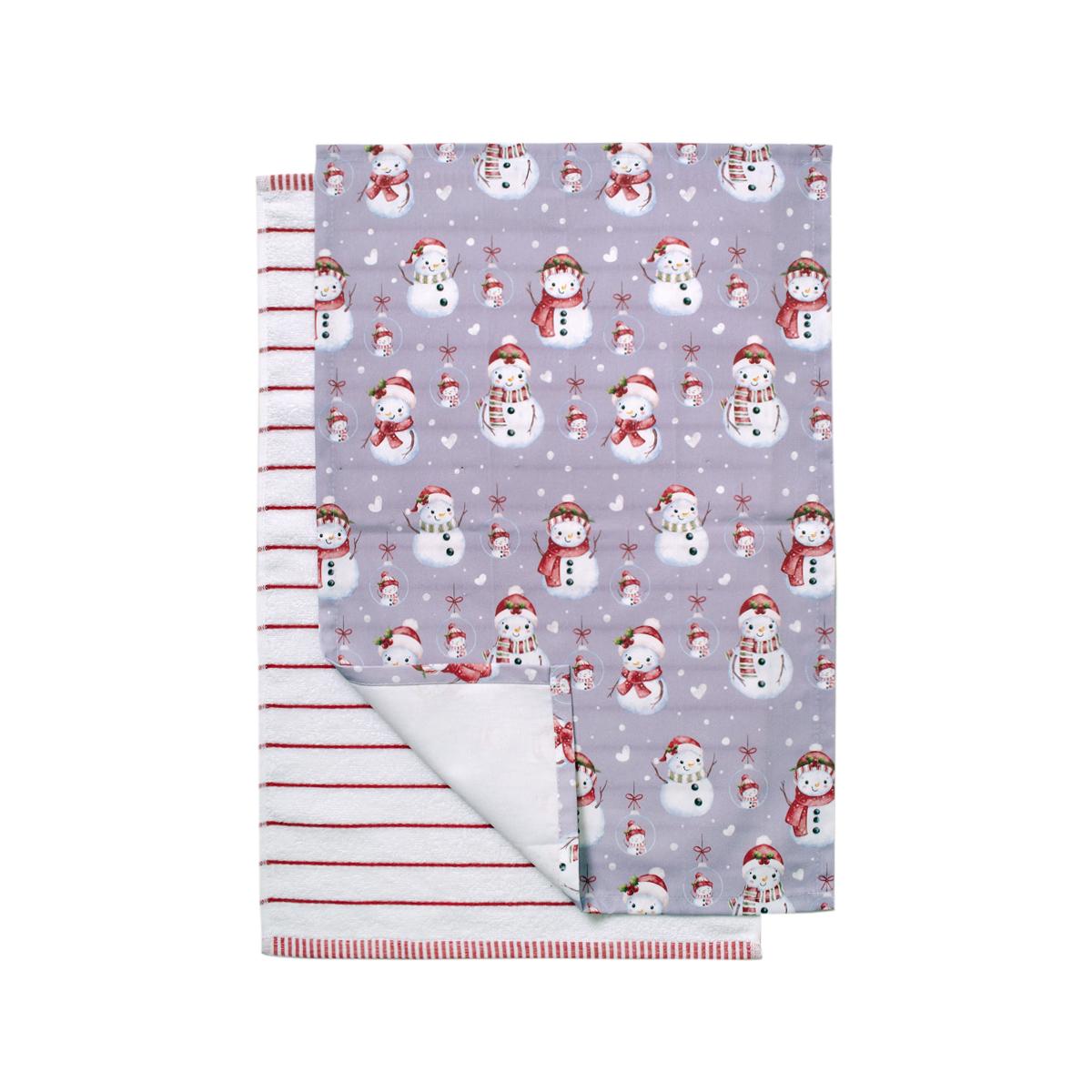 Набор полотенец Lotus Home Magic Snowmen 2 шт. 40x60 см (svt-2000022348249) - фото 5