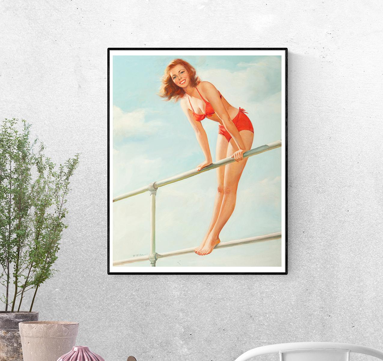 Постер Барышня в купальнике формат А-0 (pin_up010084_Poster)