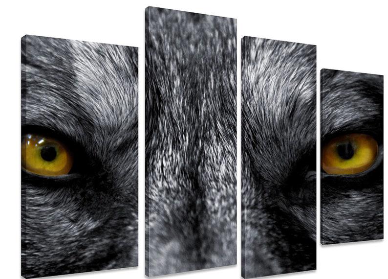 Модульна картина KIL Art Хижі очі на холсті з чотирьох частин 89x56 см (M4_M_293)