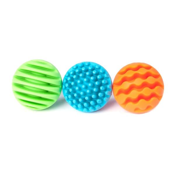 Прорезыватель-погремушка Fat Brain Toys Sensory Rollers Сенсорные шары 3 шт. (FA161-1)