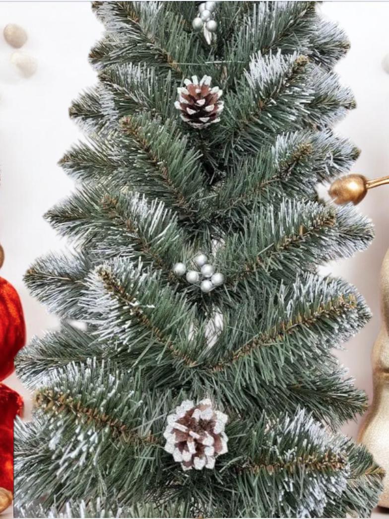 Гірлянда ялинкова Кармен з шишками та перлами 2,7 м Зелений (491)