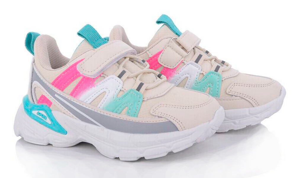 Кроссовки для девочек р. 28 Бежевый (90)