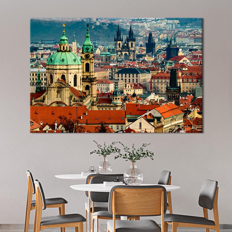 Картина город Архитектура Чехии 51x34 см (A666-1)