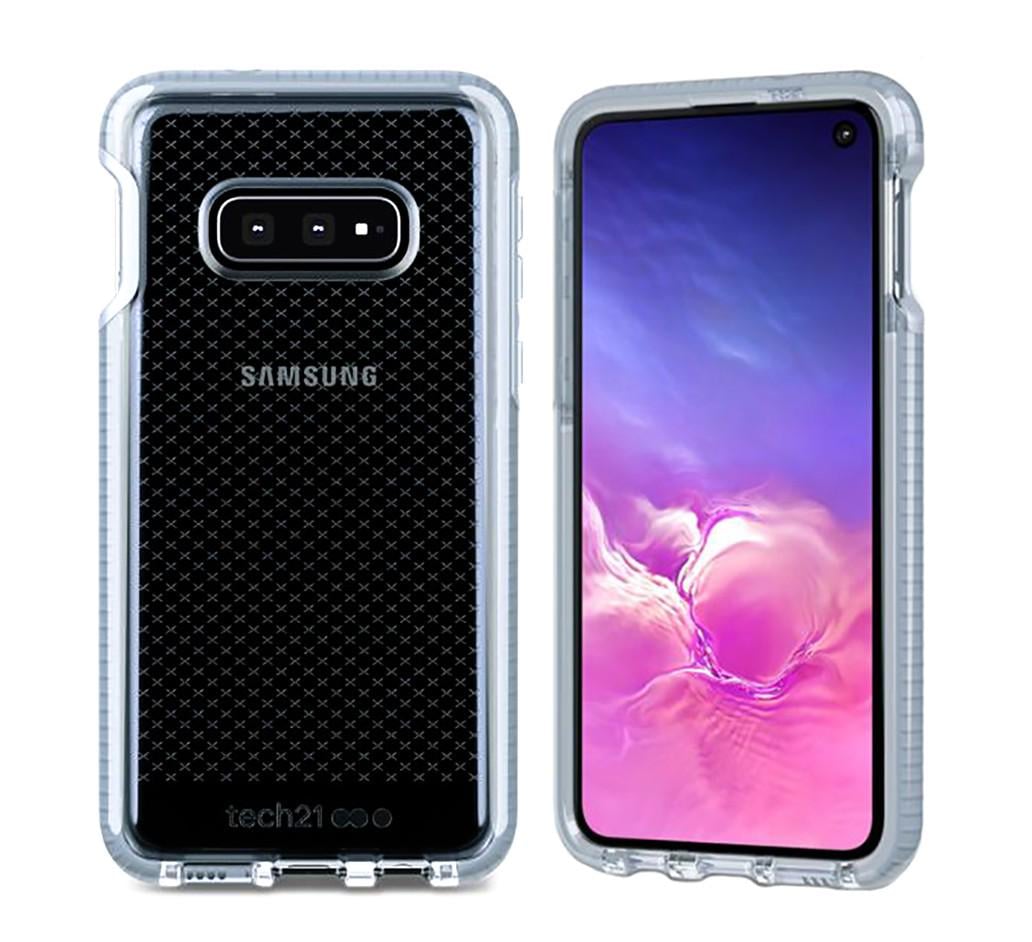 Противоударный силиконовый чехол с антимикробным покрытием Tech21 Evo Check для Samsung Galaxy S10e Shark Blue