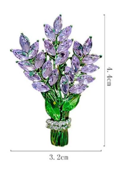 Брошка Букет лаванди Бузковий (8494609) - фото 3 Брошка Букет лаванди Бузковий (8494609) - фото 3