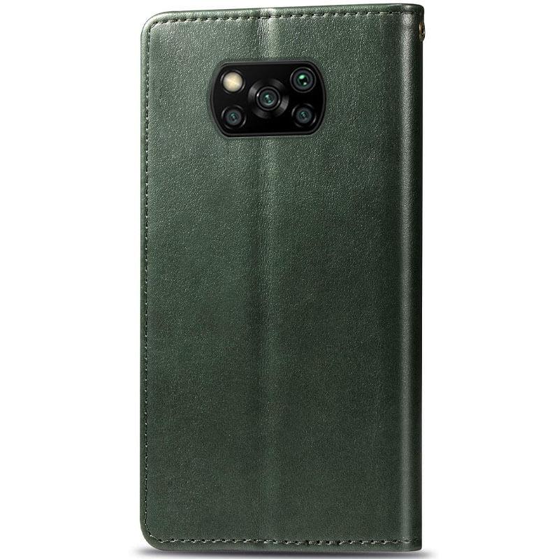 Кожаный чехол книжка GETMAN Gallant (PU) для Xiaomi Poco X3 NFC/Poco X3 Pro Зеленый - фото 3