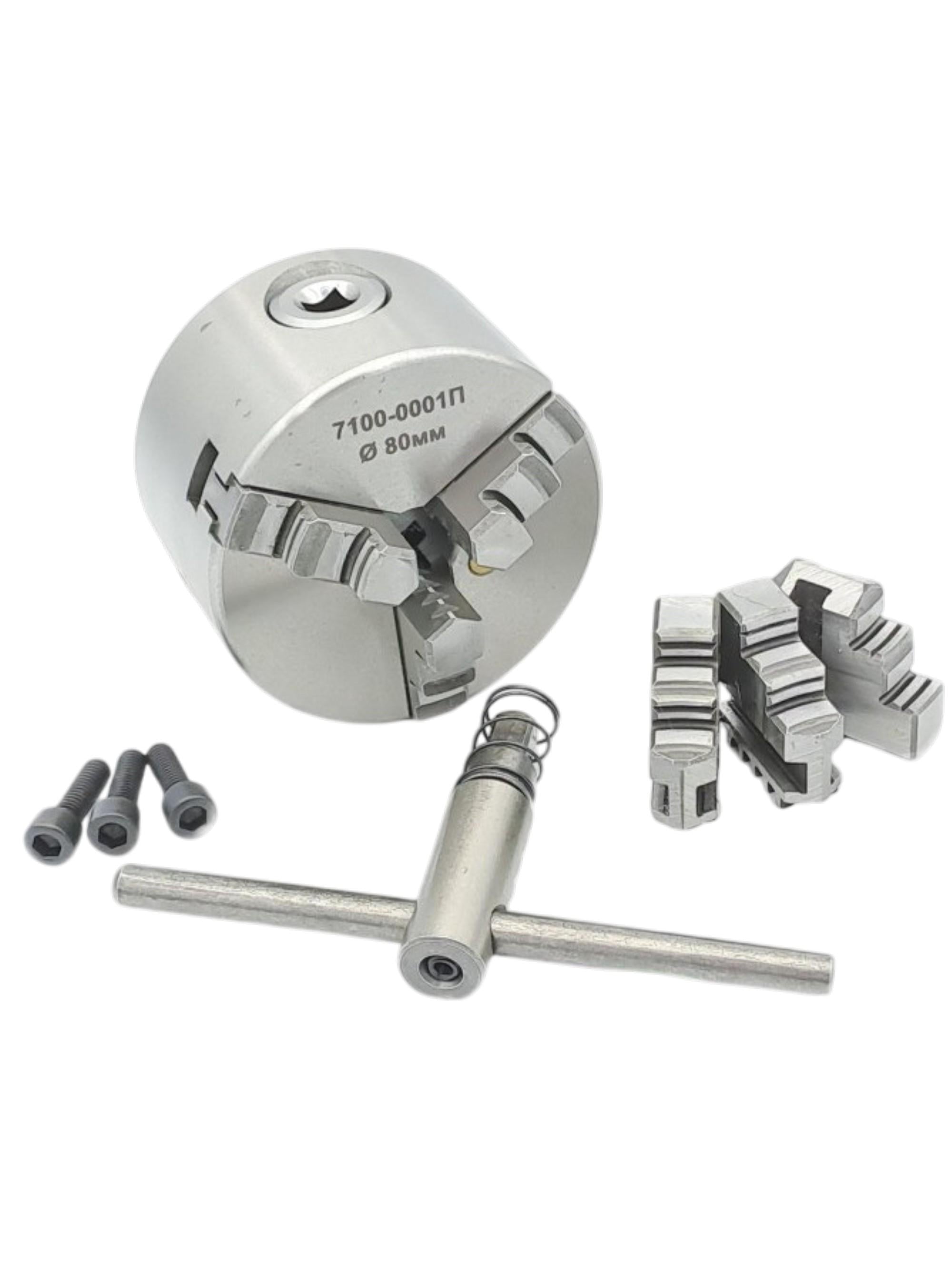 Патрон токарный PREMIO ф 80 3-х кул. 7100-0001 (23669151)