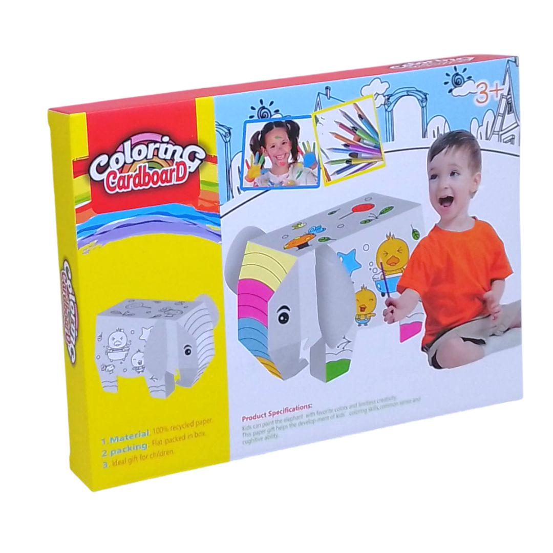 Набор для творчества Раскраска-конструктор Слон 12 фломастеров (261588)