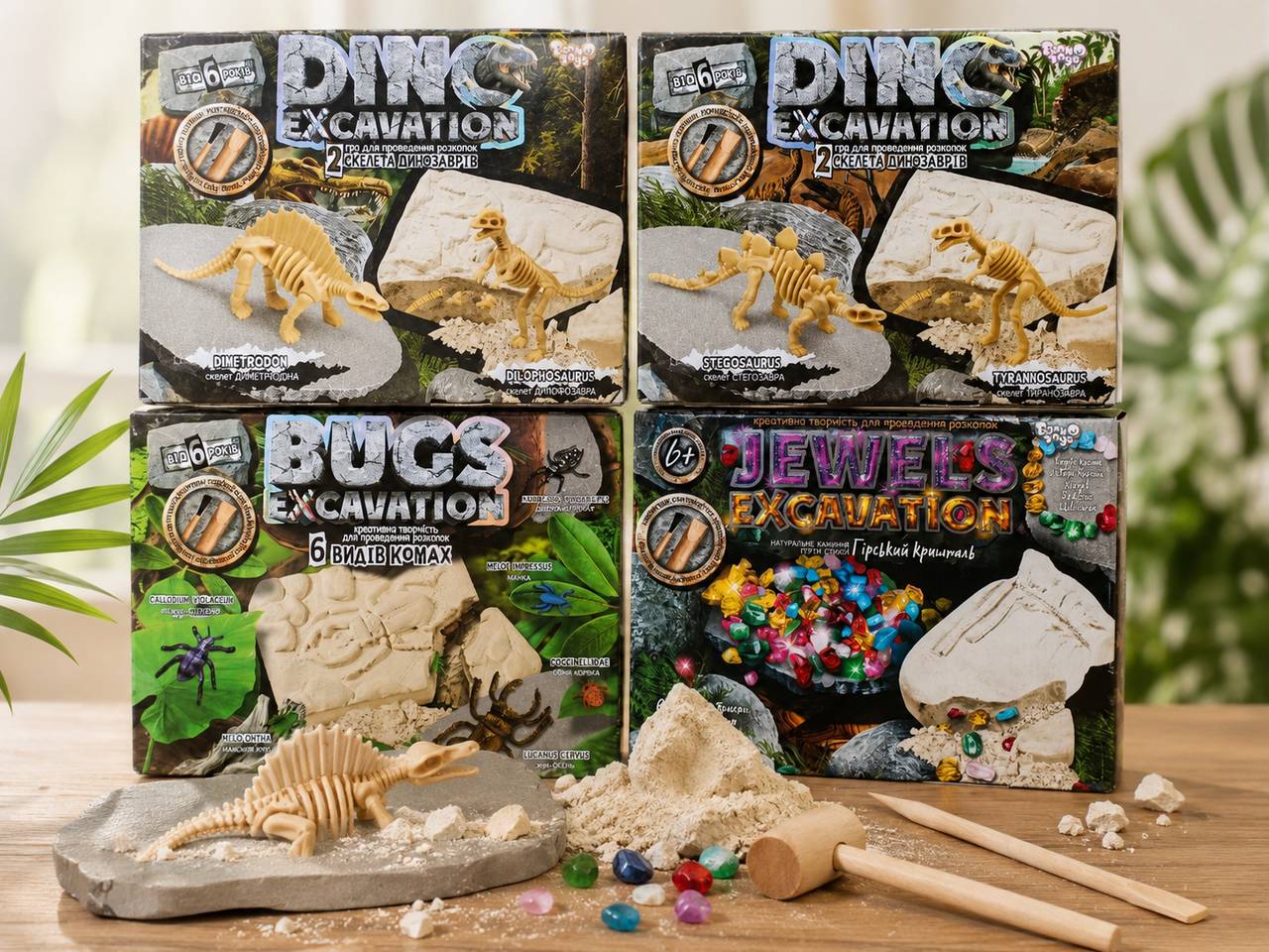 Набір для розкопок Danko Toys динозаври/комахи/каміння для дітей від 6 р. (3123415219) Набір для розкопок Danko Toys динозаври/комахи/каміння для дітей від 6 р. (3123415219)
