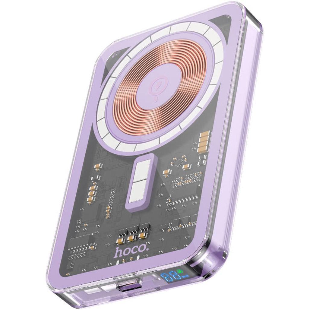Внешний аккумулятор Hoco Q14 Ice Crystal MagSafe 5000 mAh 20W Purple (796707)
