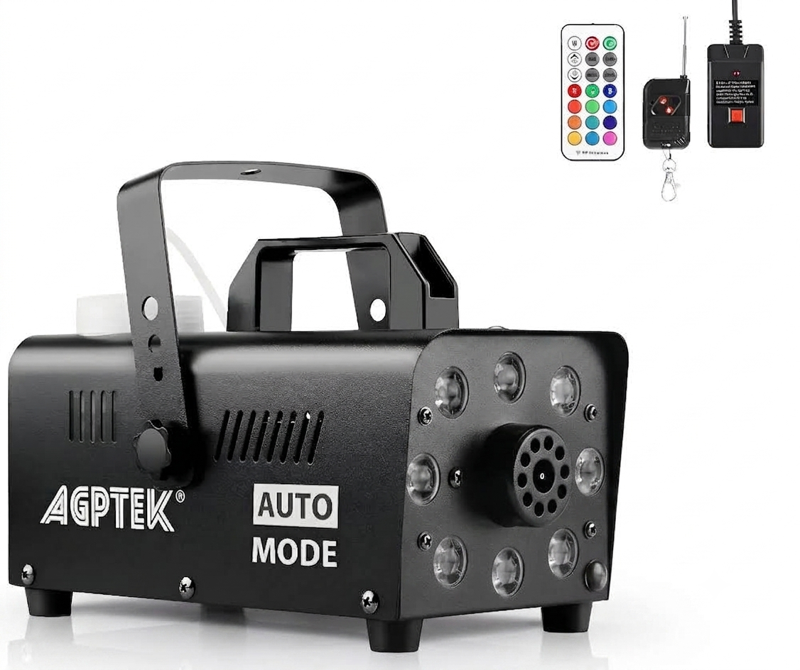 Генератор дыма AGPtek 2000 CFM RGB-подсветка/2 пульта 500 Вт (37693970) Генератор дыма AGPtek 2000 CFM RGB-подсветка/2 пульта 500 Вт (37693970)