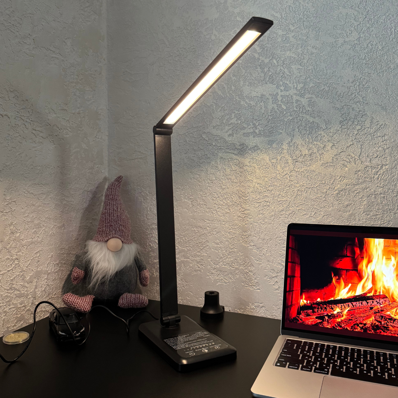 Лампа светодиодная настольная с USB-портом для зарядки с сенсорным управлением и защитой для глаз (QM019) - фото 3