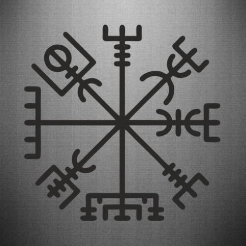 Наклейка Vegvisir 35x35 см Черный (21560021)