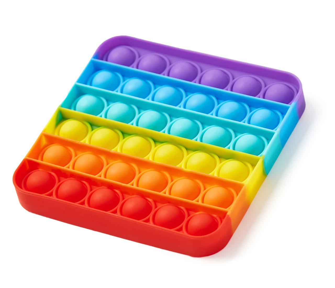 Игрушка-антистресс Pop It Square 12,5х12,5 см Rainbow (101103)