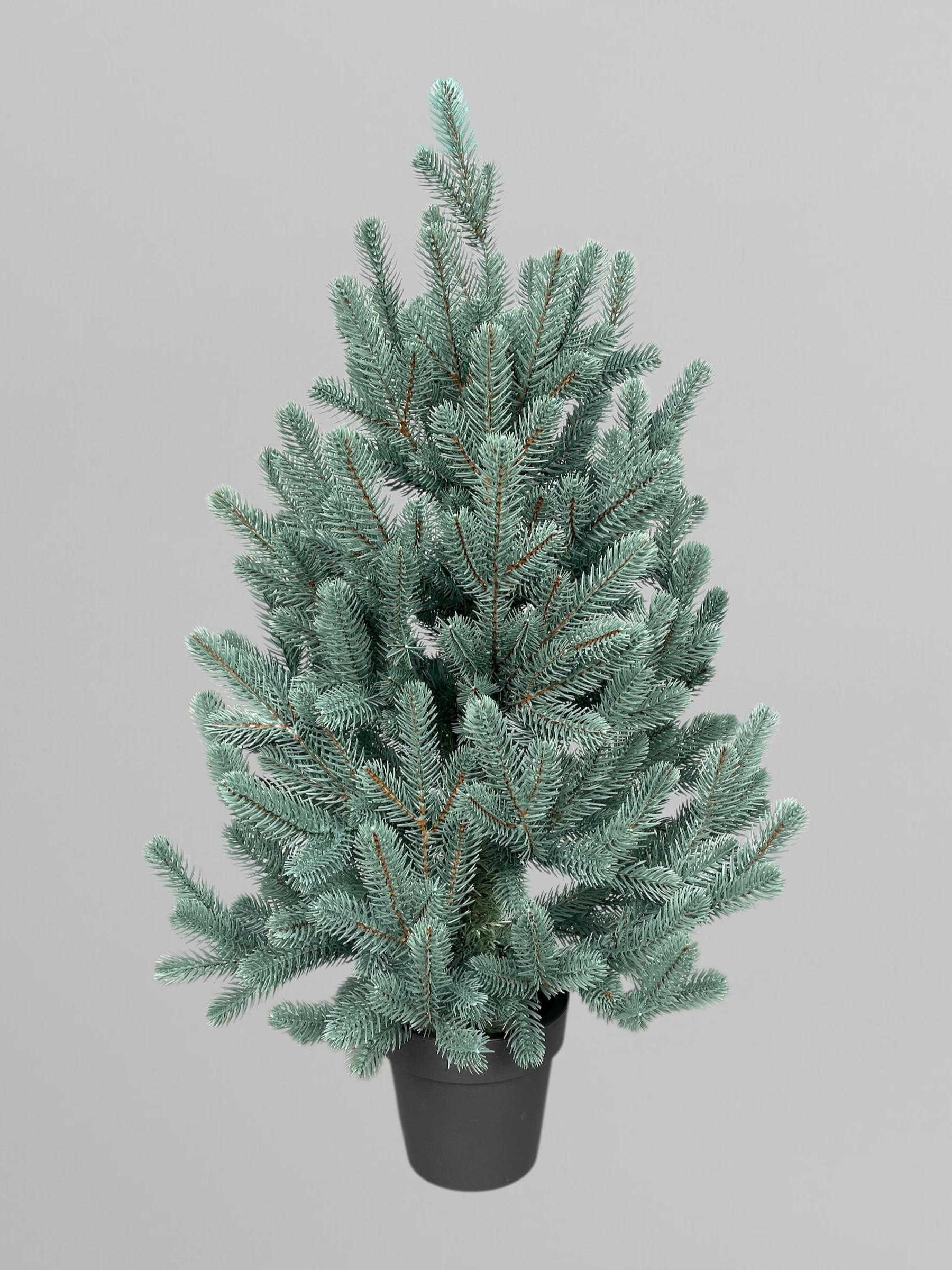 Штучна ялинка лита Traditional в горщику 70 см Блакитний (Н01020) - фото 1 Штучна ялинка лита Traditional в горщику 70 см Блакитний (Н01020) - фото 1