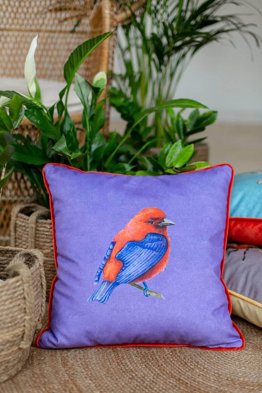 Подушка декоративна Maestro 45x45 см Фіолетовий/Червоний (000084726)