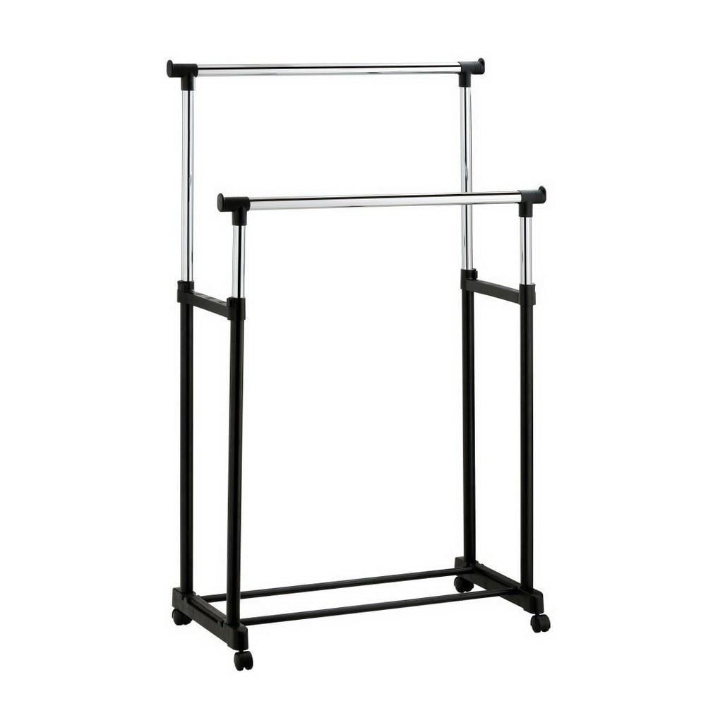 Вешалка двойная регулируемая UKC Double-Pole Black для одежды (10181)