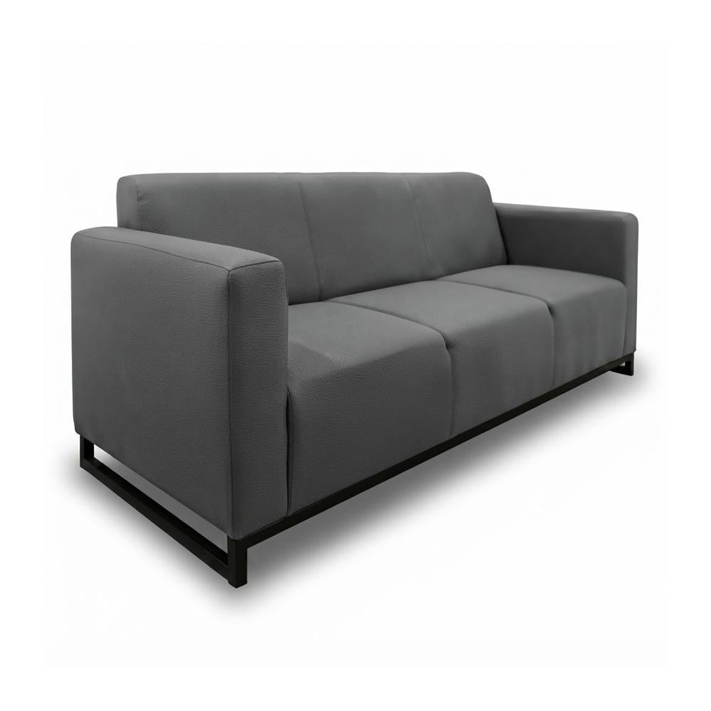 Диван Kansas экокожа Deep металлический каркас 210х75х88 см Graphite (rich_sofa_00315)