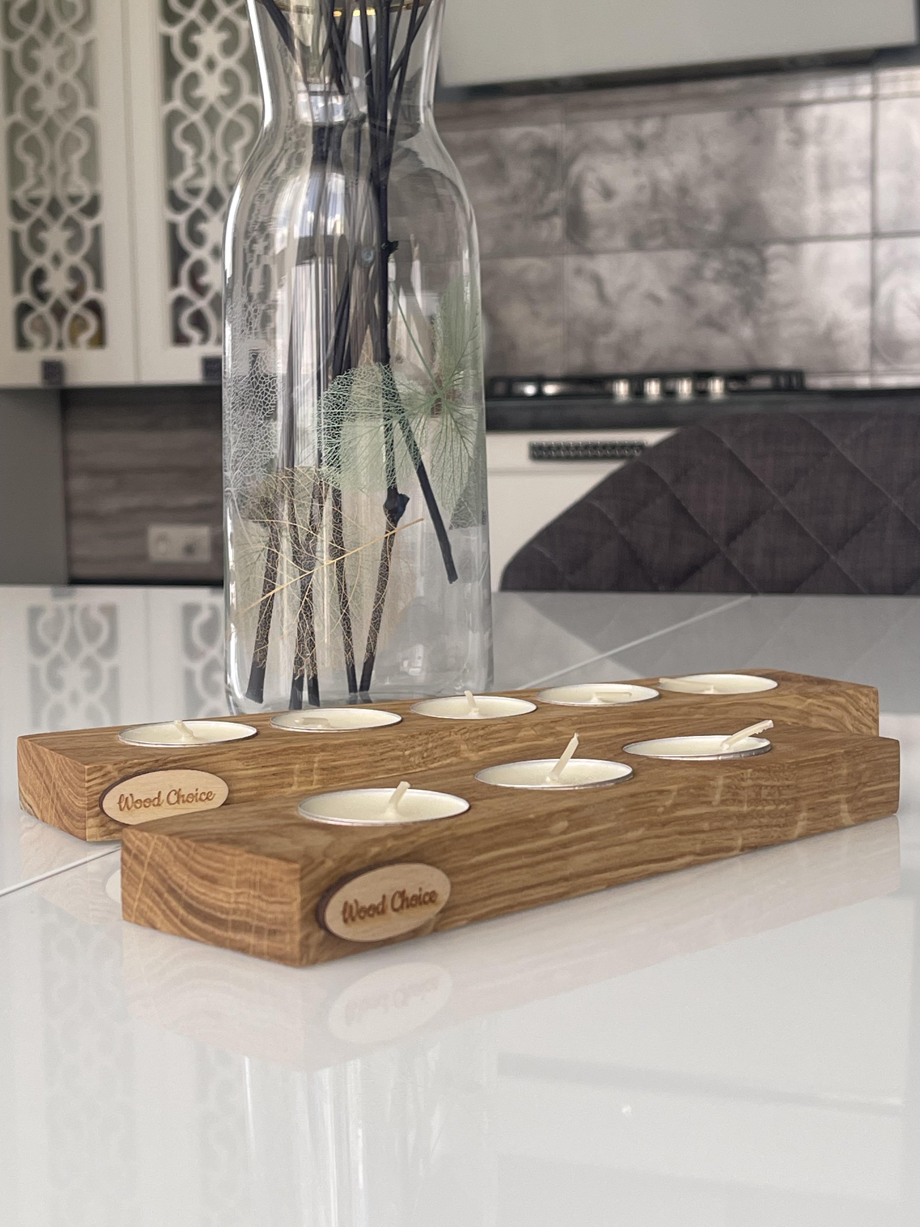 Набор подсвечников дубовых 8 свечей (138) - фото 3 Набор подсвечников дубовых 8 свечей (138) - фото 3