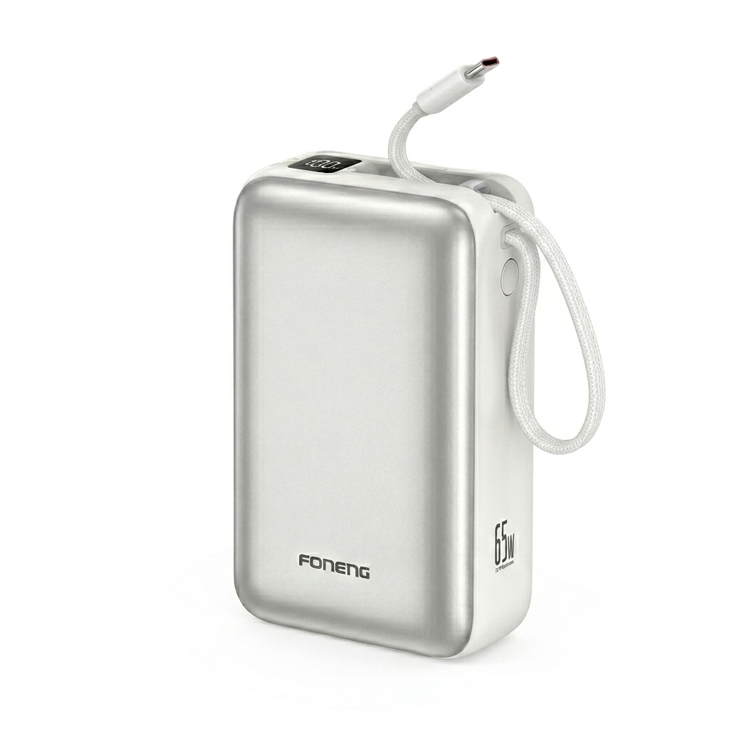 Повербанк Foneng PX128 30000 mAh 65W & 3 Outputs Silver (58274197)