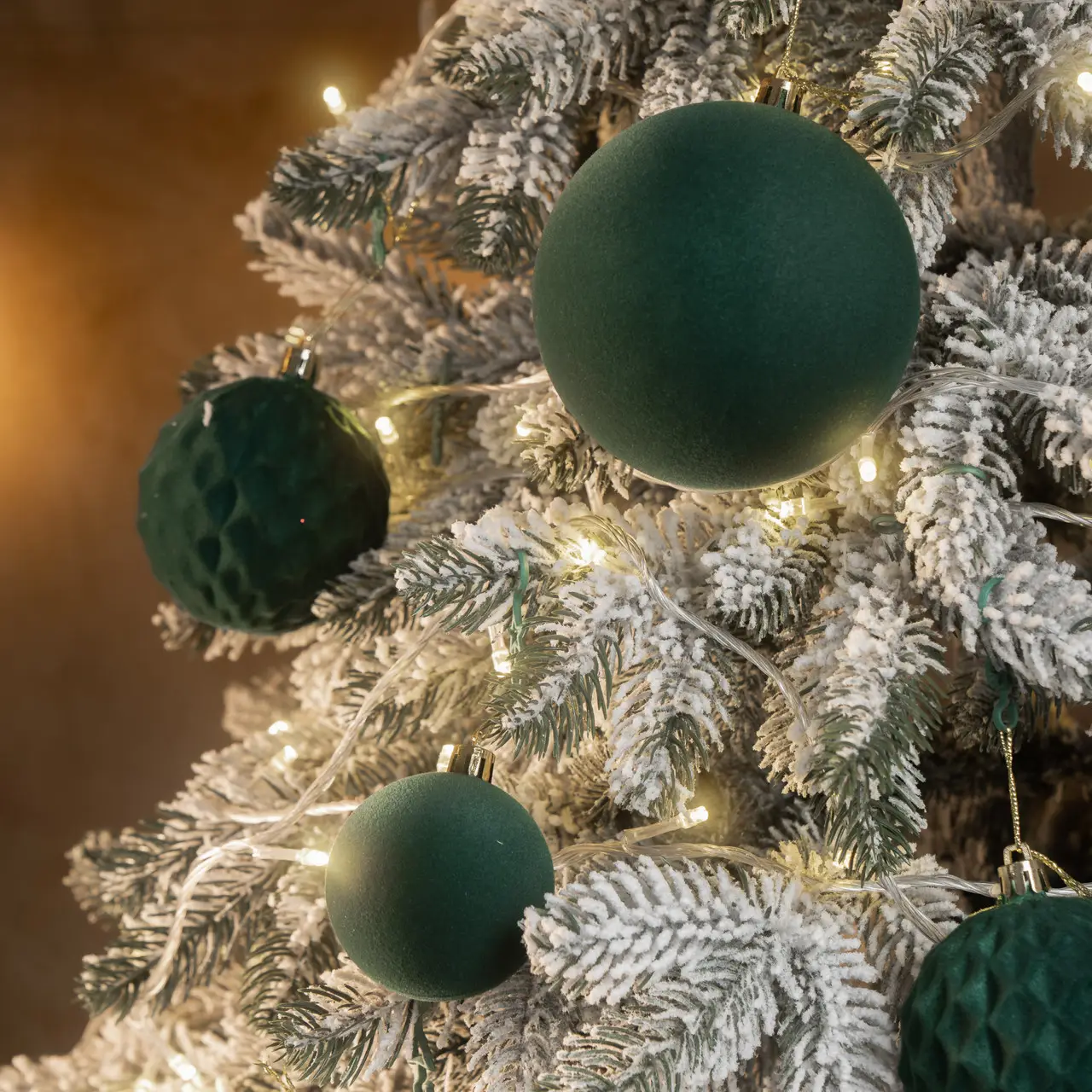 Набір куль новорічних Оксамит 40 шт. Смарагдовий (Оксамит смарагд.) - фото 2