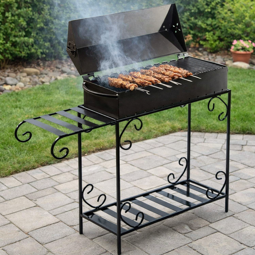 Мангал-барбекю Jooki Гефест на 12 шампуров 3 мм на дровнице (10084)