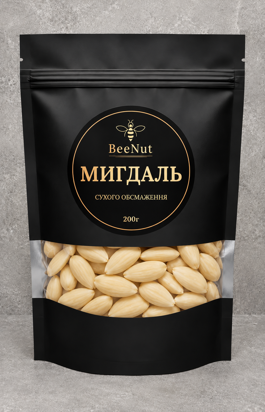 Миндаль бланшированный сухой обжаркой BeeNut 200 г