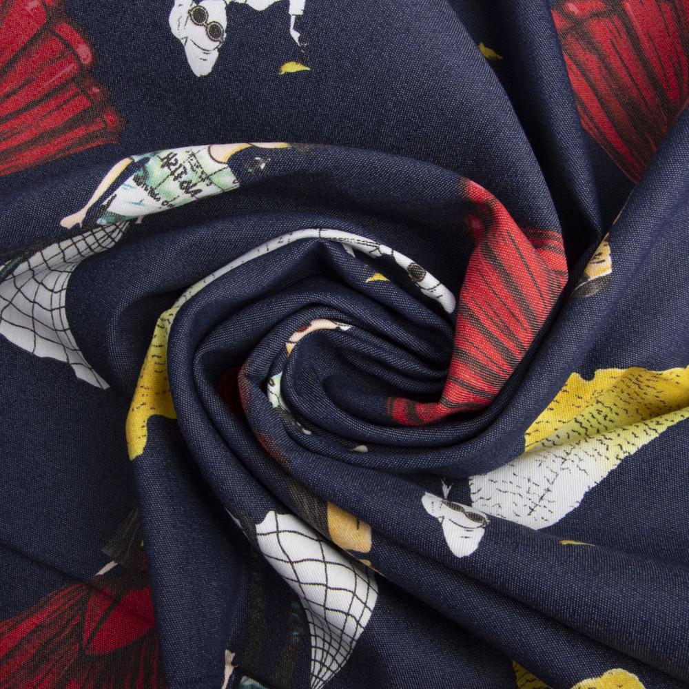 Ткань костюмная джинс леди Черный (20850)