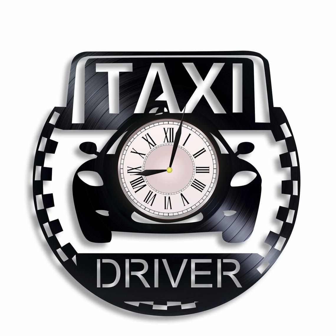 Часы настенные Такси 2442 из виниловой пластинки