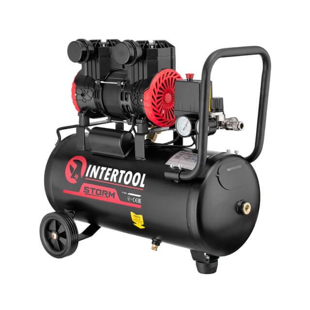 Компресор Intertool PT-0029 безмасляний 24 л 1,1 кВт 220 В 8 aтм 200 л/хв. 2800 об/хв. 2 циліндра - фото 2