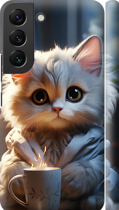 Чехол на Samsung Galaxy S22 White cat (5646m-2494-42517)