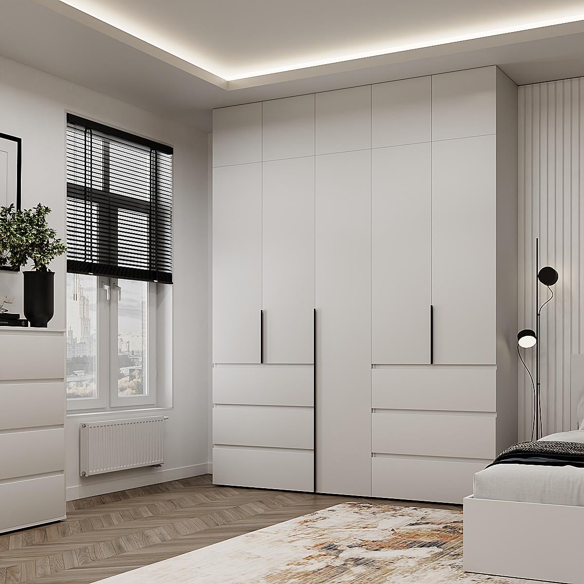 Шкаф распашной комбинированый №3 Light с антресолью 2000x500x2600 Белый брилиант (GAA2LTK031000000) Шкаф распашной комбинированый №3 Light с антресолью 2000x500x2600 Белый брилиант (GAA2LTK031000000)