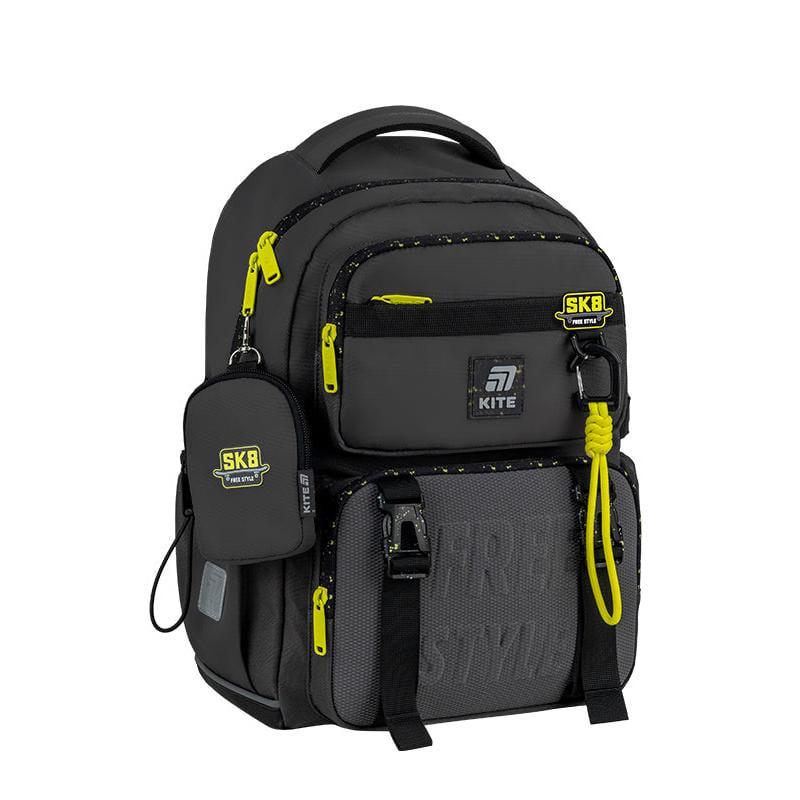 Рюкзак школьный KITE Education Free Style 39x28x12,5 см 13 л Серый (K25-1022M-3)