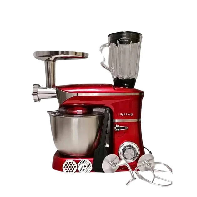 Кухонный комбайн Rainberg RB-8080 3 в 1 мясорубка блендер миксер с чашей 6,5 л 4200 Вт Красный (5981) - фото 2 Кухонный комбайн Rainberg RB-8080 3 в 1 мясорубка блендер миксер с чашей 6,5 л 4200 Вт Красный (5981) - фото 2