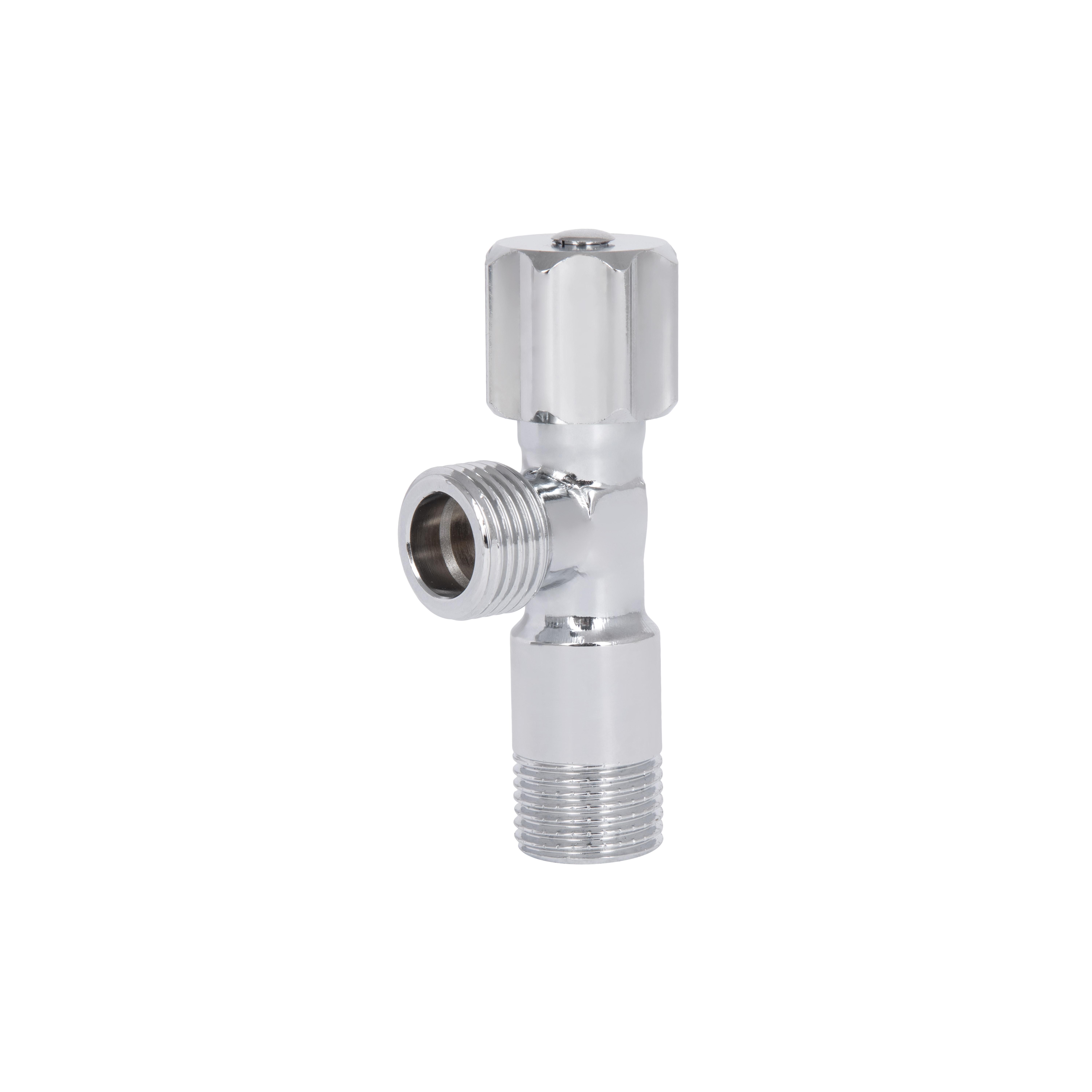 Кран угловой Thermo Alliance Standart 1/2"ЗЗ вентильная букса для приборов Хром (SF3441515)