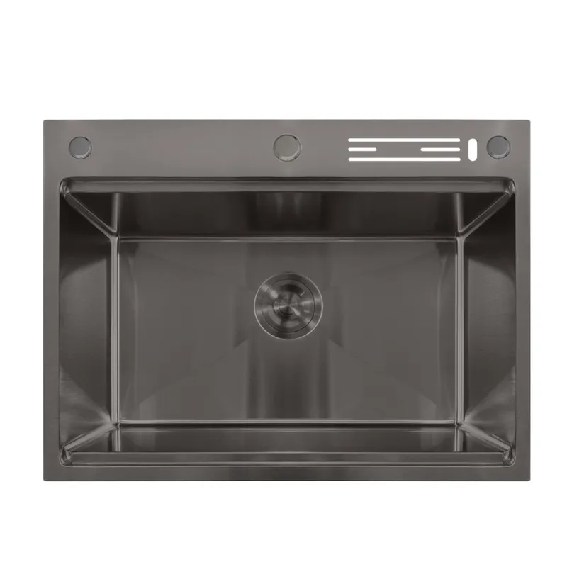 Мийка для кухні MIXXUS MH7050-SK Nano зі сходинкою для сушарки 700х500 мм Графіт (MX1944)