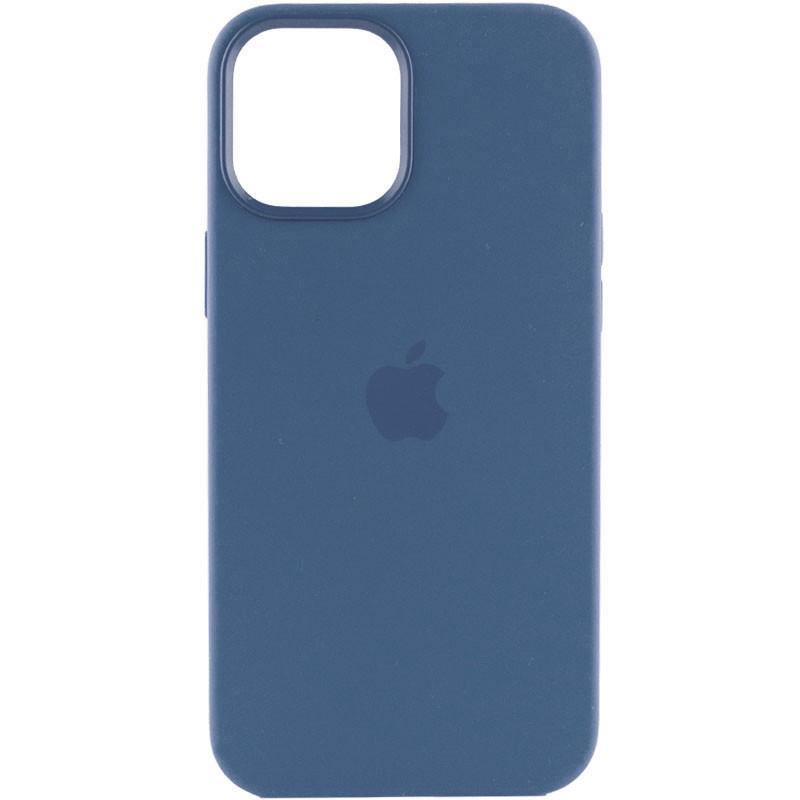 Противоударный Чехол Silicone case (AAA) full with Magsafe and Animation для Apple iPhone 15 Plus (6.7") Синий / Winter blue - фото 2