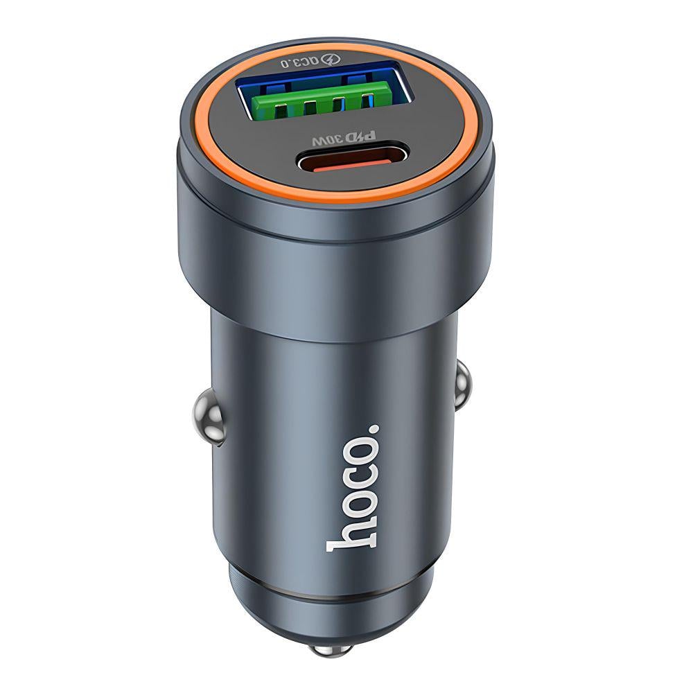 Зарядний пристрій автомобільний Hoco Z57A 1USB/1USB-C PD30W/QC3.0+Type-C to Type-C (29407617)