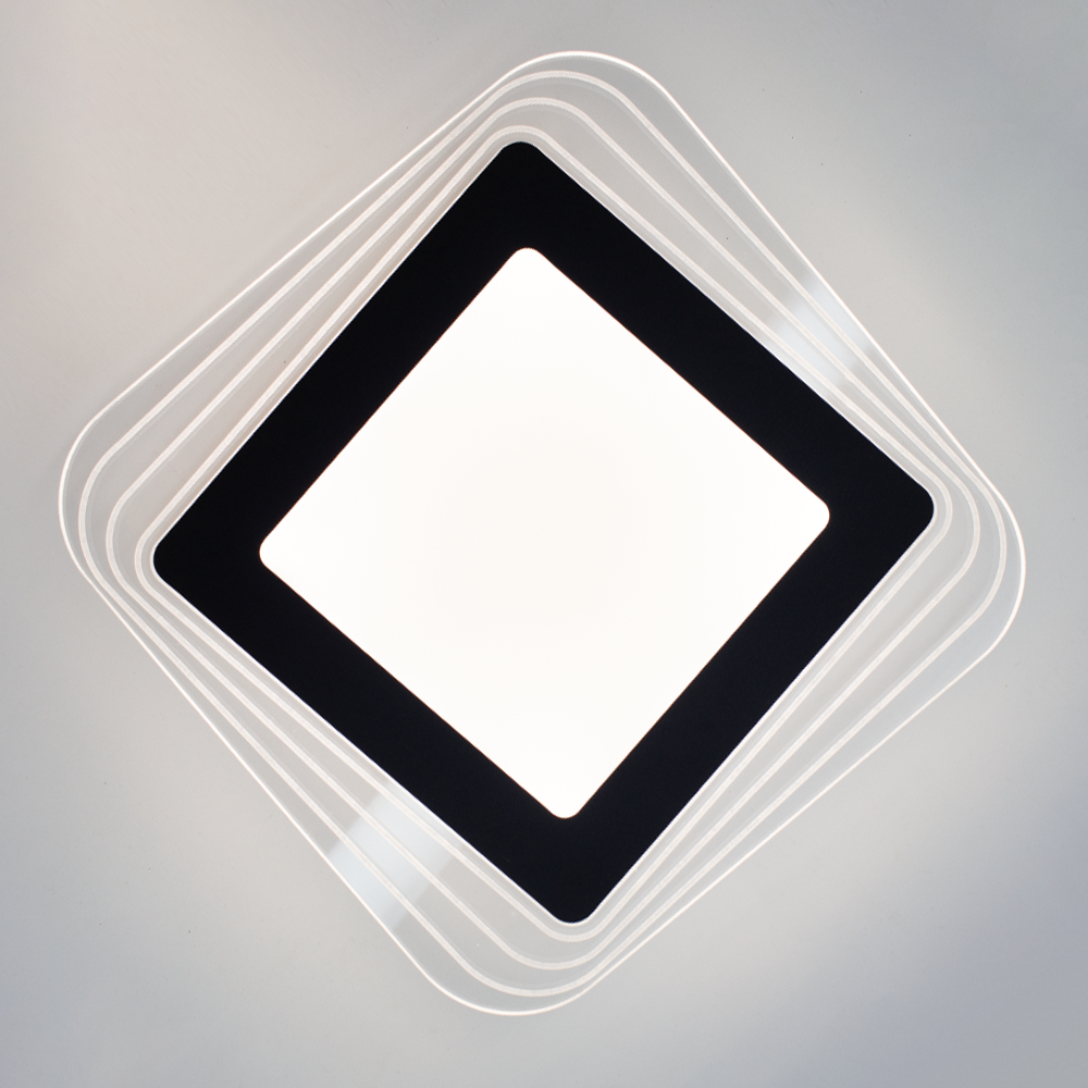 Світильник світлодіодний ESLLSE PLAZA 30 Вт керований S 290х290х45 мм Чорний (10604)