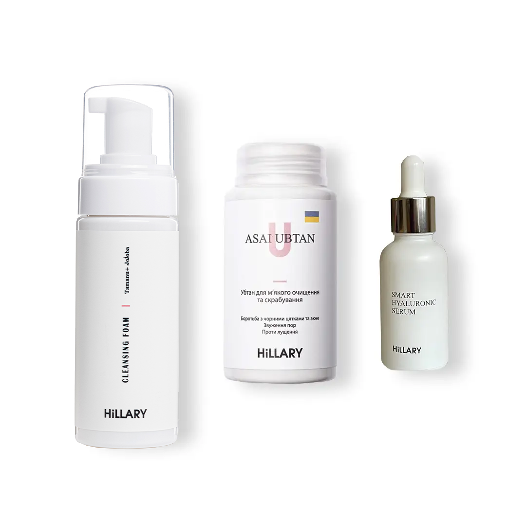 Набір для жирного типу обличчя Hillary М'яке очищення та зволоження (K-11-841)