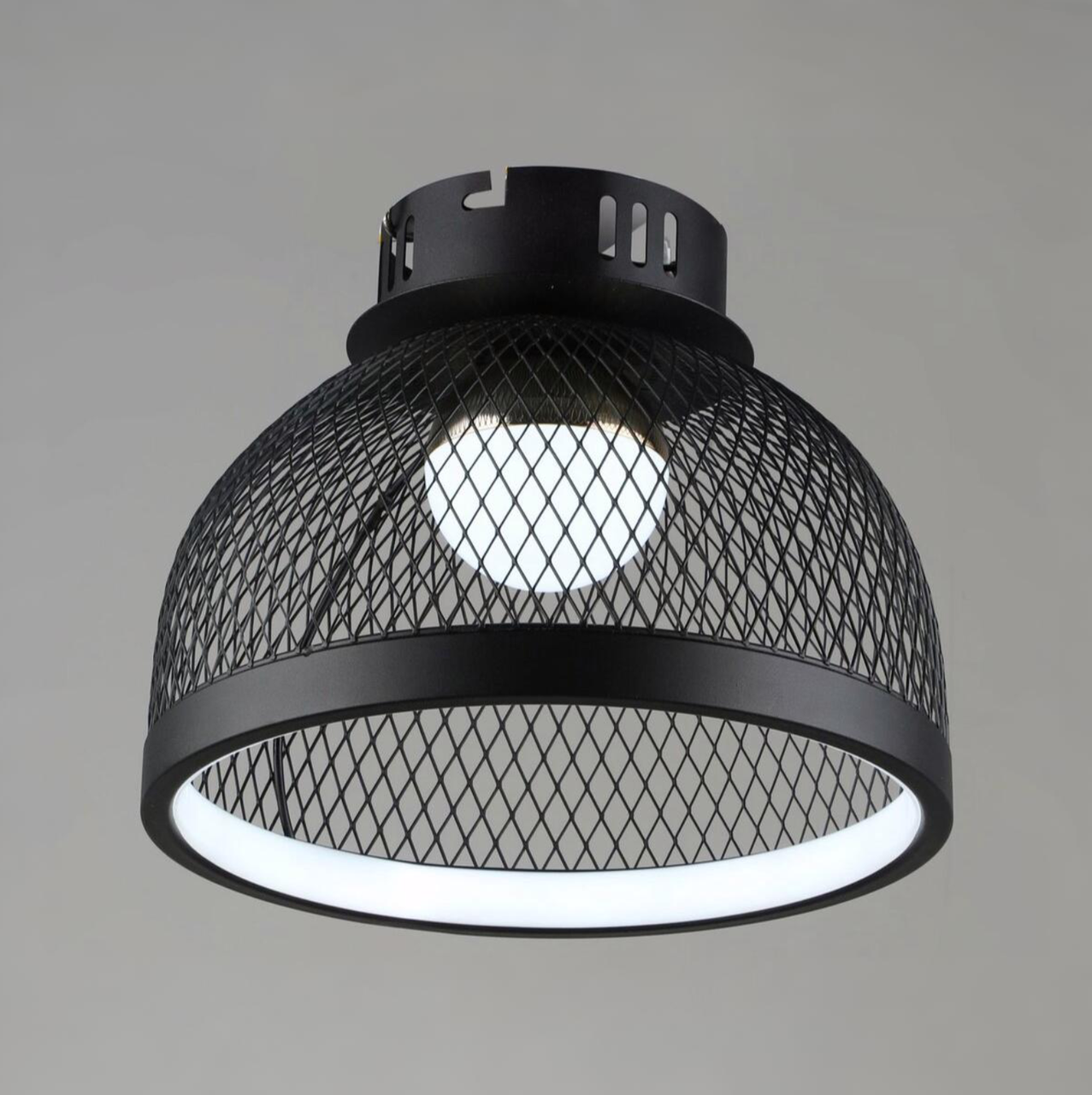 Люстра світлодіодна Valeso з круглим корпусом 17W 3000/6500К Чорний/Золотий (B YH1349/34W BK+GD)