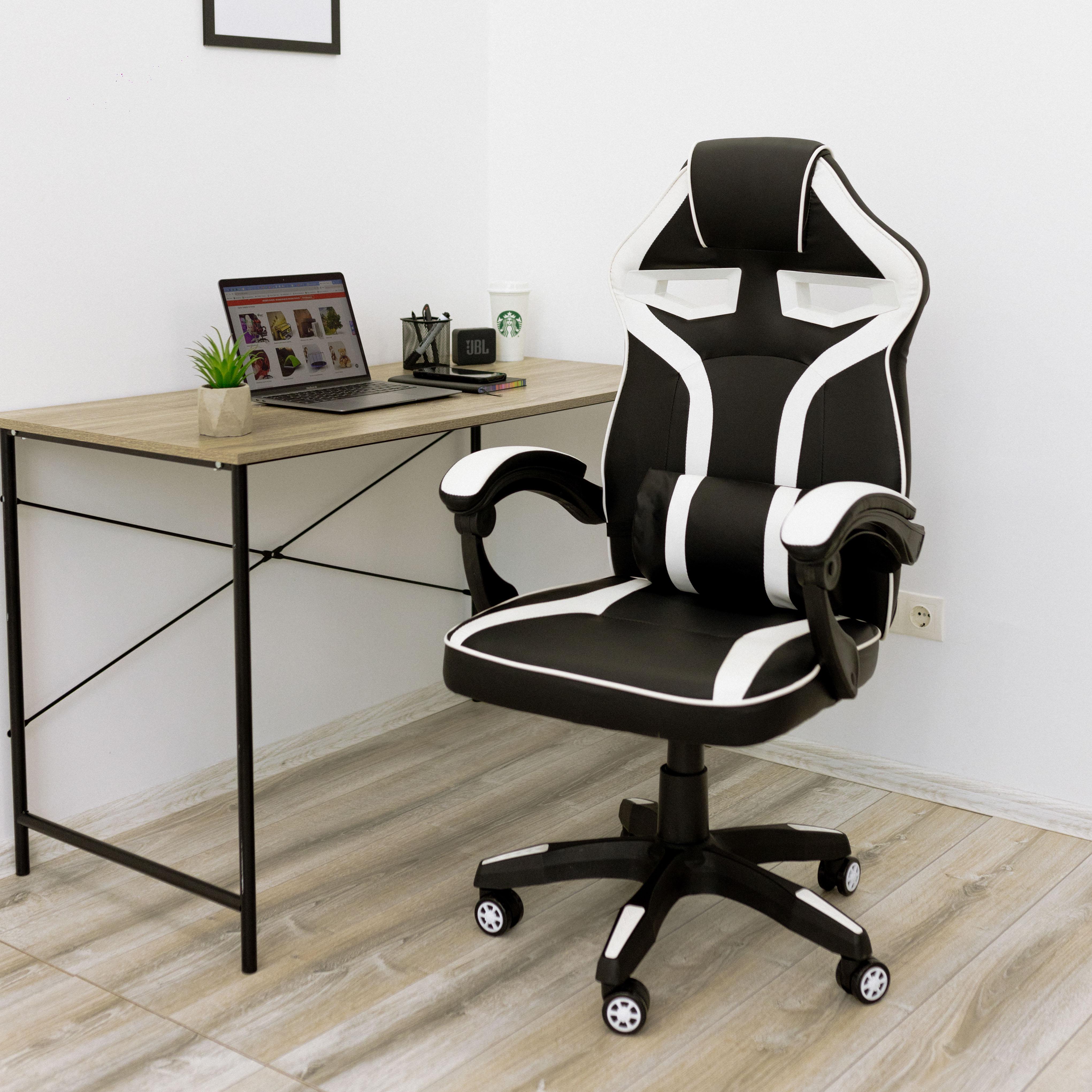 Крісло комп'ютерне геймерське 4Points NT з подушками для дома та офісу Білий (40014) - фото 1