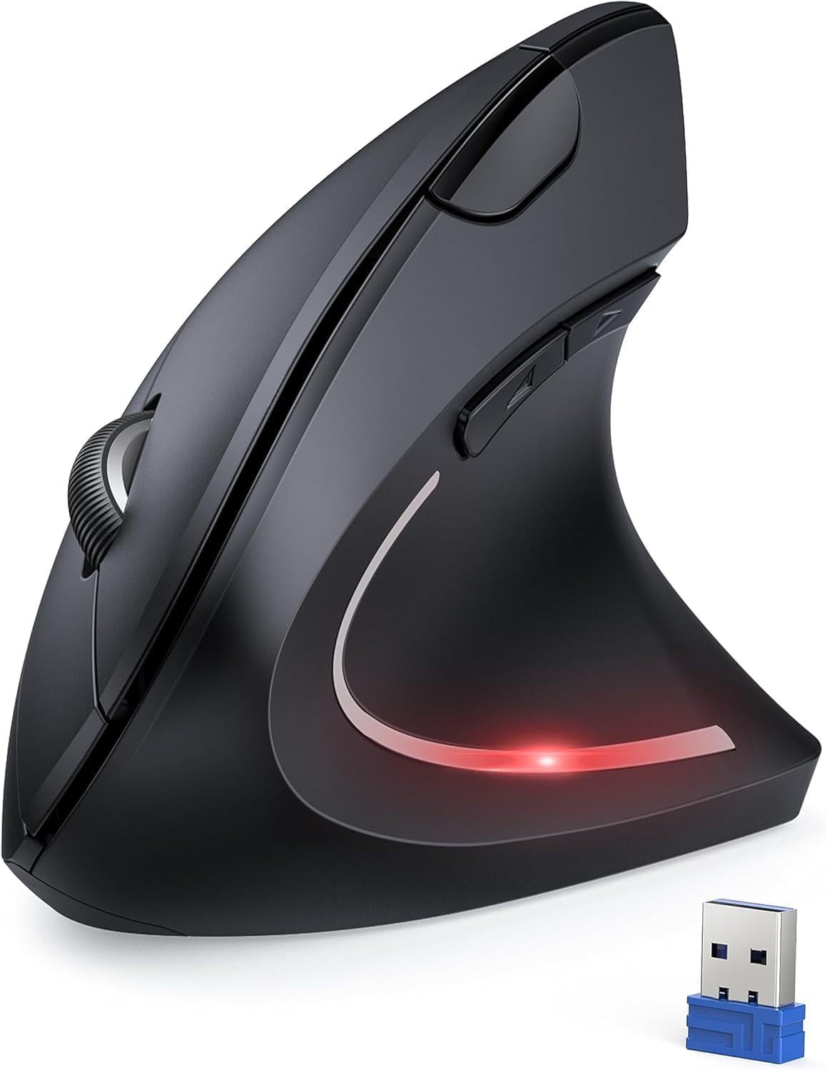 Мышка беспроводная TECKNET 2.4G Ergonomic Vertical Mouse Black