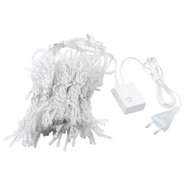 Гирлянда штора прозрачный провод от сети 160 LED 2х2 м Разноцветный (91001) Гирлянда штора прозрачный провод от сети 160 LED 2х2 м Разноцветный (91001)