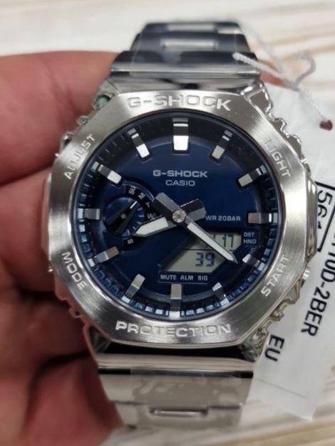 Наручные часы мужские Casio G-Shock GM-2110D-2B ударопрочные с водозащитой 200 м/подсветкой Синий (3052734140)