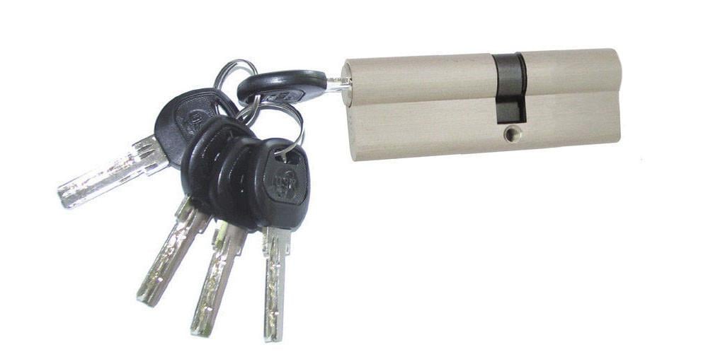 Цилиндровый механизм USK B-85 50x35 ключ/ключ Никель