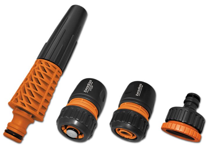 Коннекторы с насадкой Bradas Black LINE на шланг 3/4" (ECO-PWB5500-34)