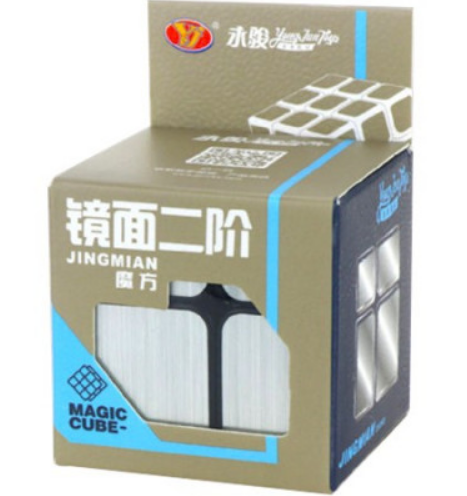 Кубик рубіка дзеркальний YJ 2х2 Mirror Cube Black/Silver