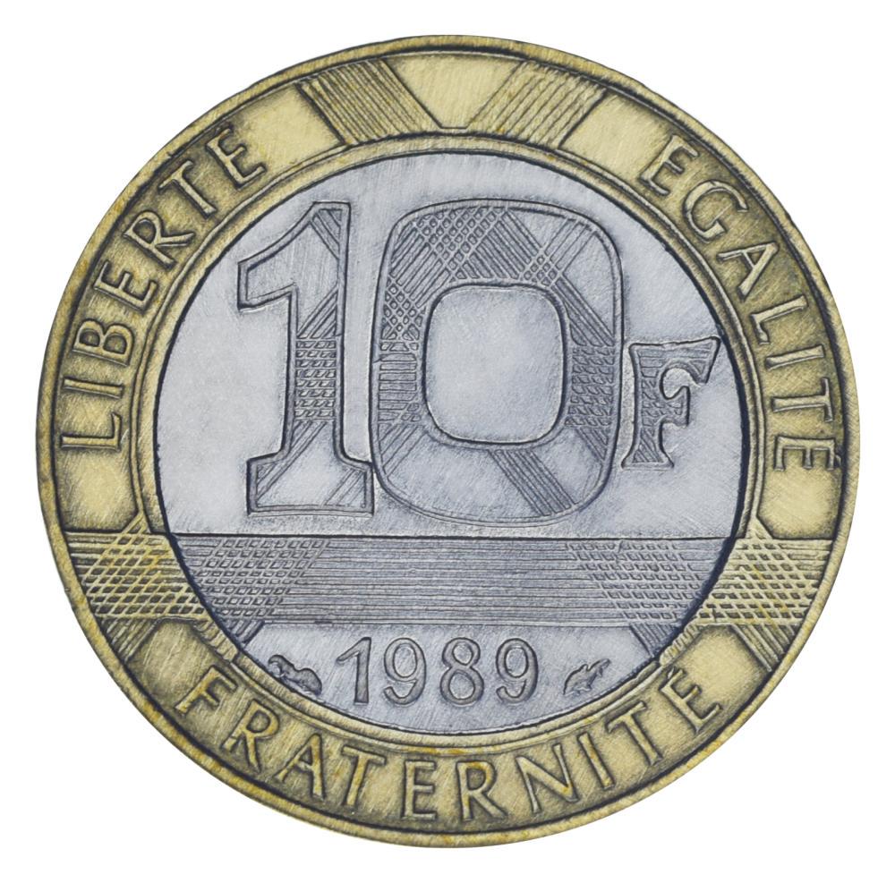 Коллекционная монета Франция 10 франков 1989 AU-UNC (М24878)