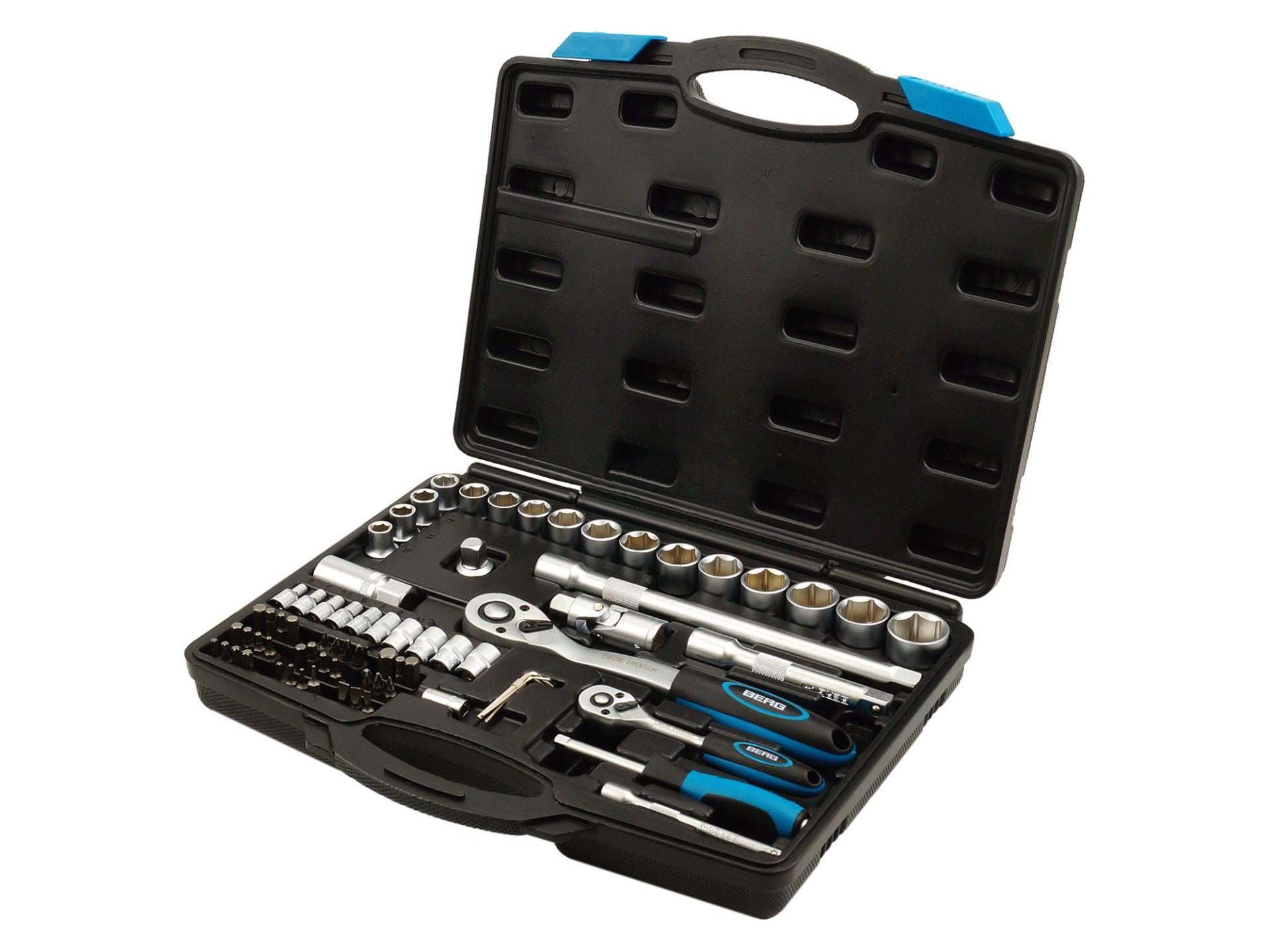 Набір головок та насадок BERG з комплектуючими 4-27 мм 72 шт. (52-111)